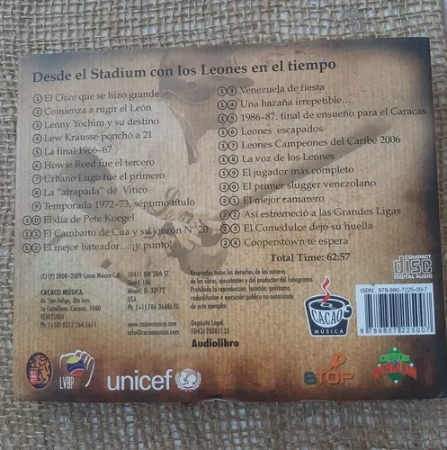 Audio Libro Leones Del Caracas (Usado)