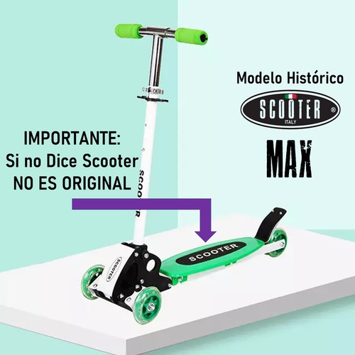Monopatin Scooter Italy Original 4 Ruedas Plegable Palermo