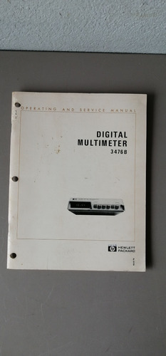 Manual Hp Multímetro Digital Mod, 3476b