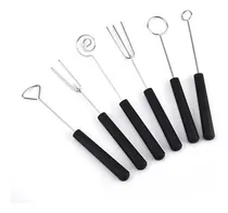Comprar Set De 6 Tenedores Para Fondue Variados Con Mango Negro