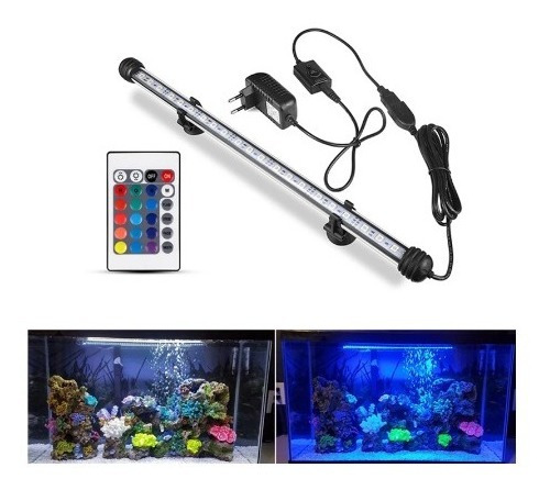 Luces Acuario Pecera Luz Led Lámparas Sumergibles 29cm