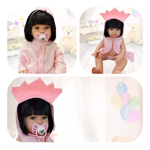 Boneca Bebe Reborn Realista Princesa 100% Silicone Premium