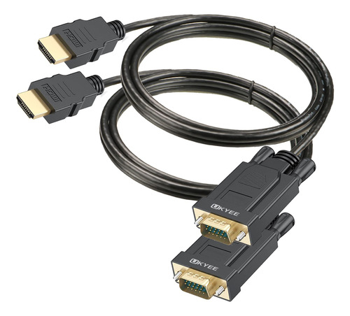 Ukyee Cable Hdmi A Vga De 6 Pies, Paquete De 2, Hdmi A Vga 1