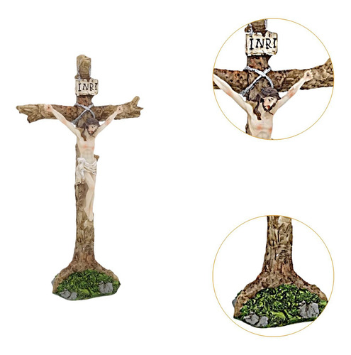 Escultura De Crucifijo De Pie Decoración De Pascua Muebles