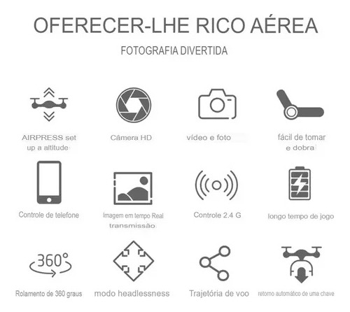 Drone E88 Pro Com Câmera Dupla E Wifi Com Case Cor Preto