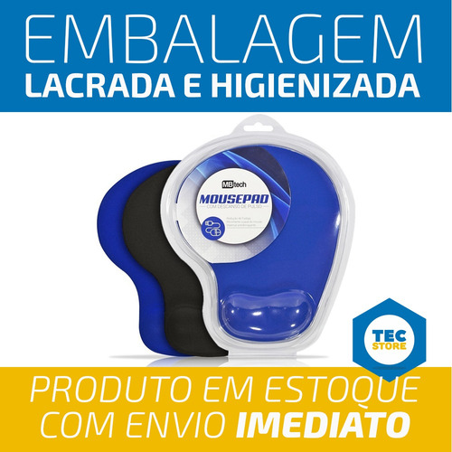 Mousepad Com Apoio De Pulso Em Gel Punho Previne Dores