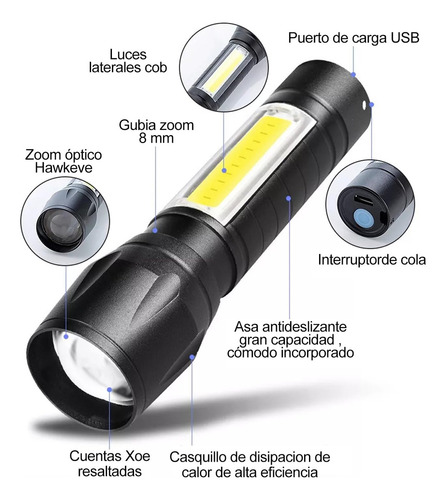 Linternas Frontales Led Recargables + Linternas Xpe+cob De Cabeza Usb 2000 Lúmenes, Linternas Frontales Ajustables Y Portátiles Para Equitación, Senderismo, Camping Y Otras Actividades Al Aire Libre