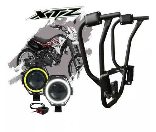 Protetor Carenagem Motor Xtz Crosser 150 2023 + Par De Led BLACK FRIDAY