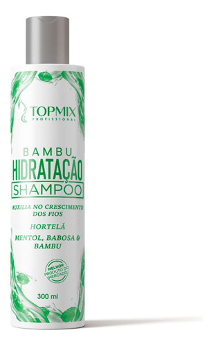 Kit Shampoo E Máscara Nutritiva Bambu E Hortela Topmix 300ml