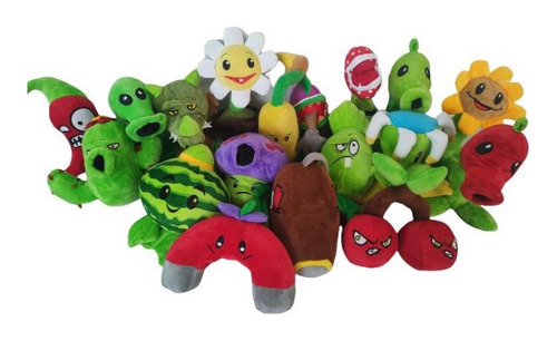 Zombies Vs Plantas De Peluche Coleccionalos 6 Pz