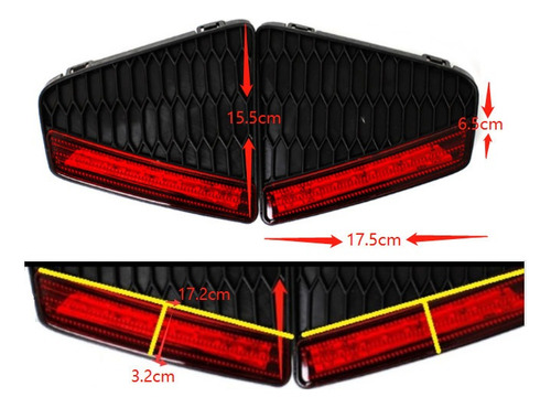Luz Trasera Led Parachoques De Para Honda Fit 2015-2016
