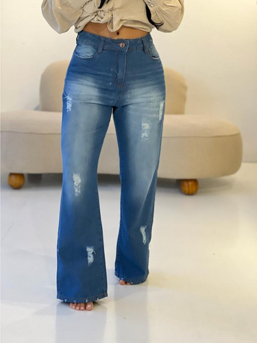 Calça Jeans Wide Leg Moda Feminina Premium Promoção Limitada