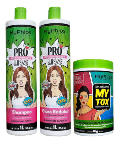 Kit Progressiva Proliss 1l + Botox  Mytox 1kg - Myphios