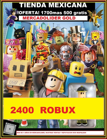 2400 Robux En Roblox Mercado Libre - 800 robux roblox mejor precio mercadolider gold