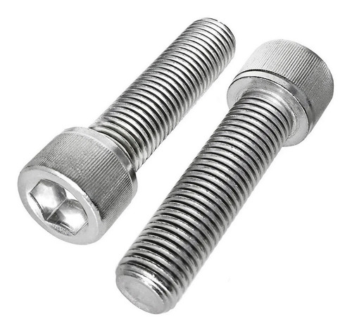 Imagem 2 de 5 de Jogo- 10 Pçs Parafuso Cab Cilíndrica Sext Allen Inox M8 X 70
