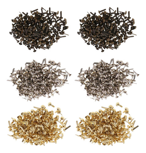 1200x Clavos De Metal Adorno Dorado Para Hacer Tarjetas Diy