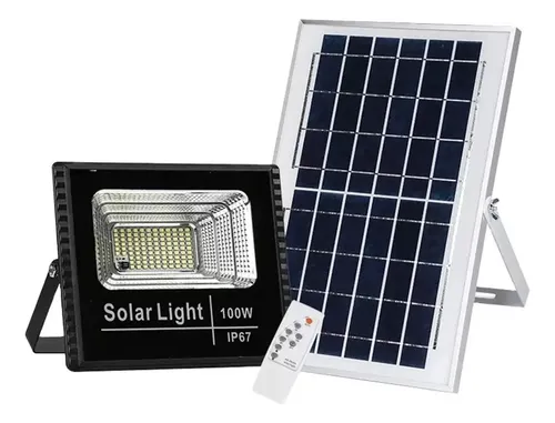 Reflector Lampara Led Panel Solar 750c 100w Recargable Color