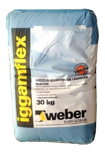 Weber Pegamento Porcelanato Iggamflex X 30 Kg