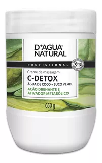 Creme Massagem C-detox Agua Coco E Suco Verde 650g