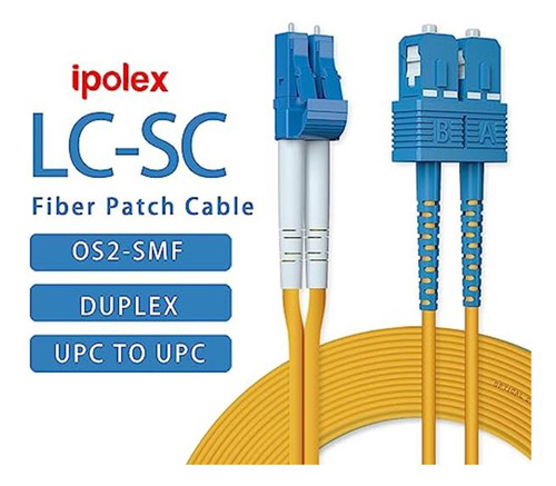 Os1/os2 Lc To Sc Fiber Patch Cable Single Mode Duplex - 10m