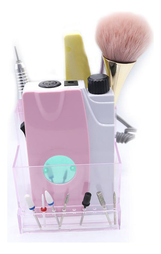 10 Agujeros De Uñas Brocas Soporte Manicura Herramientas
