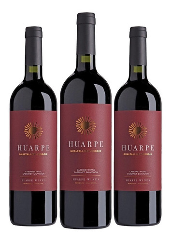 Vino Tinto Huarpe Gualtallary Terroir Bebida Premium X3