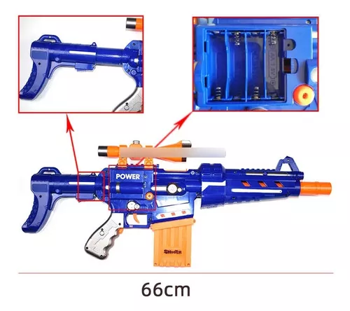 Lançador De Dardos Nerf Metralhadora Automática +40 Dardos