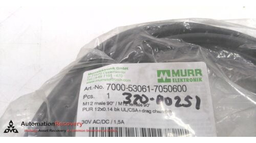 Murr Elektronik 7000-53061-7050600 Double Ended Cordset, Ccf
