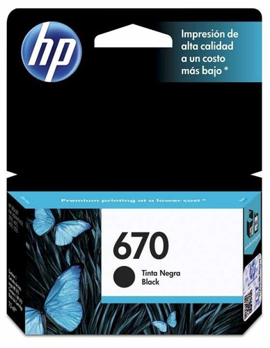 Cartucho Hp 670 Negro Original Deskjet 3525 4615 4625 5525