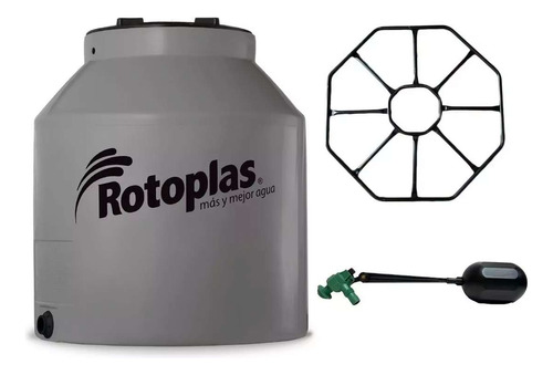 Combo Tanque De Agua Rotoplas 850 Gris + Base + Flotante