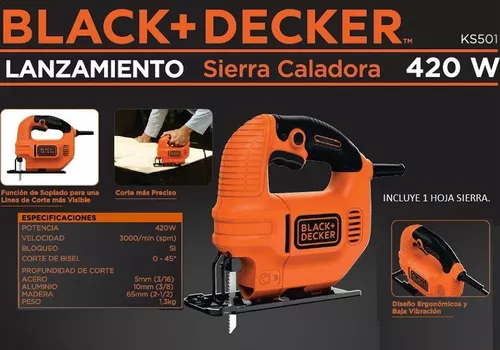 SIERRA CALADORA BLACK + DECKER 1 VELOCIDAD 420 W