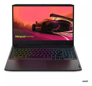 Notebook gamer Lenovo IdeaPad 15ACH6 shadow black 15.6", AMD Ryzen 5 5600H 8GB de RAM 256GB SSD, NVIDIA GeForce GTX 1650 60 Hz 1920x1080px Windows 11 Home