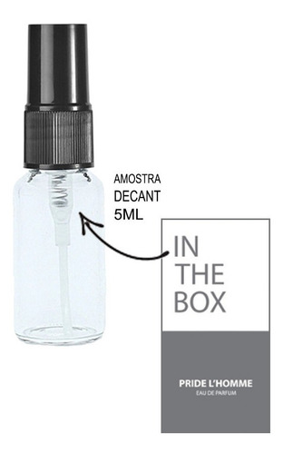 Imagem 1 de 3 de Decant 5ml - Pride L'homme In The Box - Amostra Vidro Spray