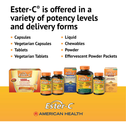 Ester-c Vitamina C 1000mg Cápsulas Soporte Inmunológico 90