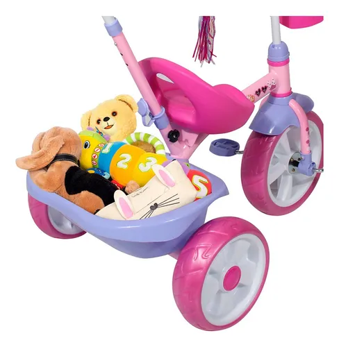 Triciclo Apache Minnie Deluxe Cajuela Y Barra De Empuje Cuotas