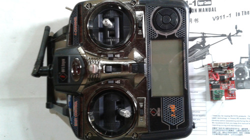 Helicoptero V911 V912 V913 Controle Remoto + Placa Receptora Preto (Usado)