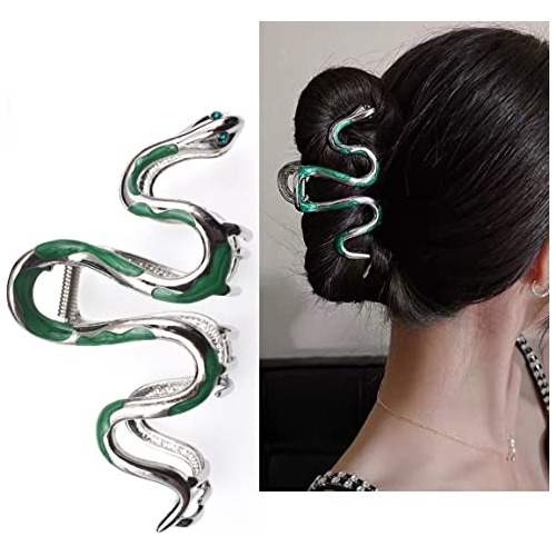 Diseño De Serpiente Verde De Moda Garras De Pelo De Xp81v