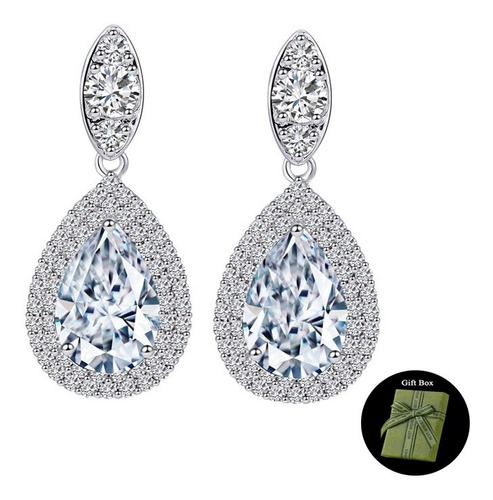 Pendientes Colgantes Para Mujer Wwj Banquet Jewelry Con Circ