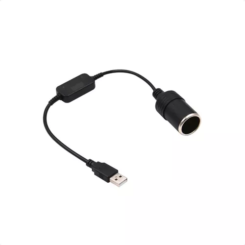 Inversor conversor de USB 5v a mechero de coche 12v - Cablematic