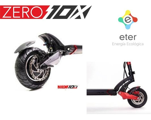 Imagen 4 de 8 de Monopatín Zero 10x Scooter Eléctrico Doble Motor Pilar