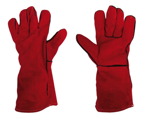 Guante Soldador Cuero Rojo 36cm Slender K37