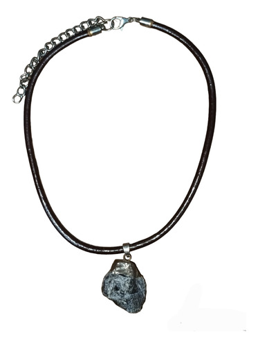 Collar De Piedra Y Cuero