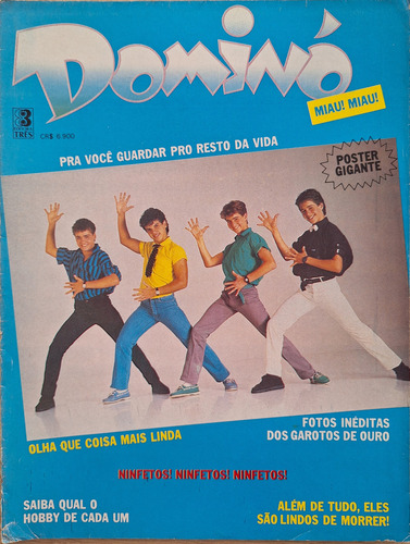 Revista Poster Gigante Grupo Dominó Raridade (Usado)