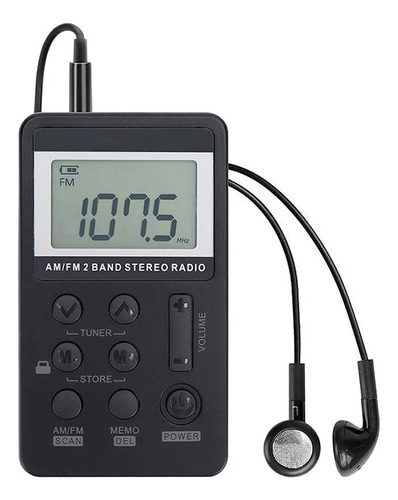 L Rádio Queenly Portátil Fm/am, Porta Digital Estéreo De