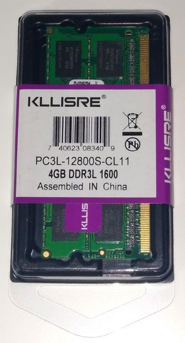 Memória Ram Notebook Ddr3l 4gb 1600mhz (lowvoltage) 1.35v