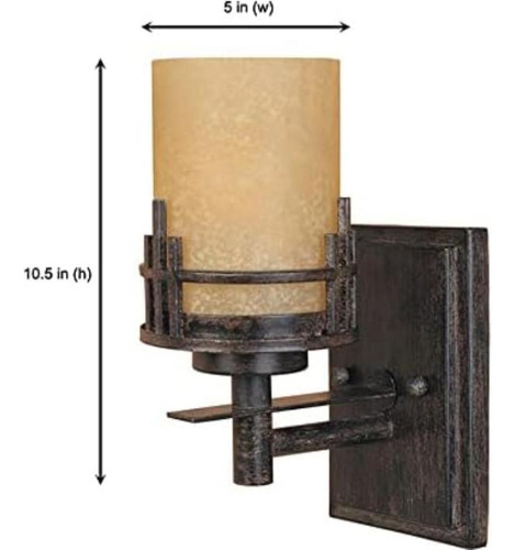 Aplique De Pared Designers Fountain Wm Mission Ridge, Caoba