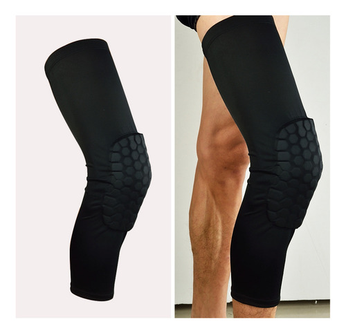 Rodilleras Deportivas Largas Blancas Talla S Paquete Único