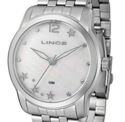 Imagem 3 de 6 de Relogio Feminino Lince Lrm4552l Ku93b2sx Prata Kit Semi-joia