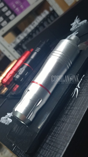 Imagen 2 de 10 de Tattoo Pen 8000 Rpm Japón Rca + Clip + Base + Funda Silver