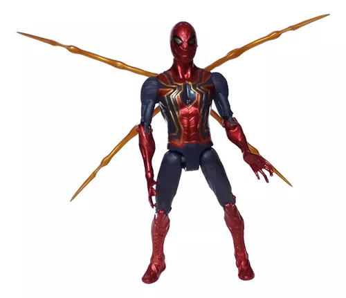 Boneco Action Figure Homem Aranha De Ferro Spiderman 16 Cm